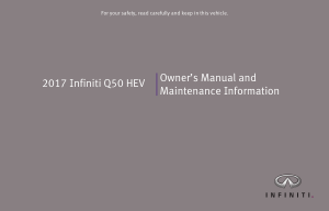 2017 Infiniti Q50 Hybrid Owner Manual